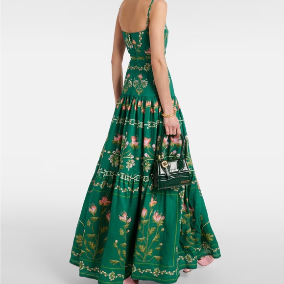 Agua by Agua Bendita Lima Esmeralda Floral Linen Maxi Dress - Picture 2 of 11